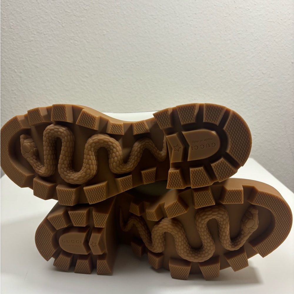 Gucci GG Logo Platform High Block Heel ankle boot - Picture 7 of 10